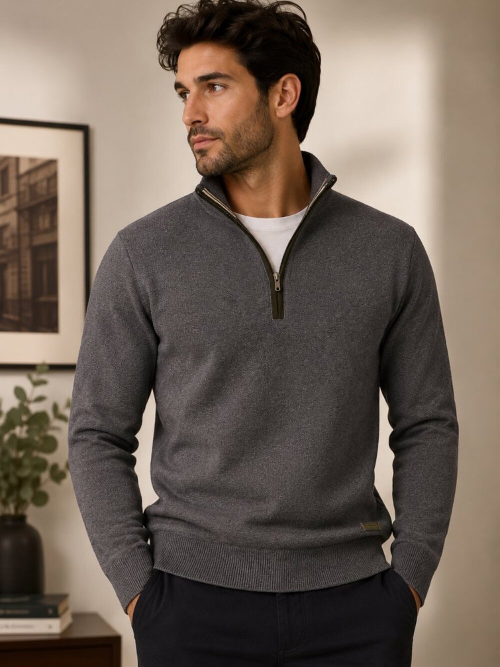 Buffalo David Bitton Quarter Zip Pullover Sweater